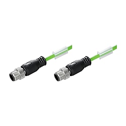 Datenleitung (konfektioniert) Kupfer, Verbindungsleitung, M12 / M12, Stift, gerade - Stift, gerade, geschirmt 1101750200