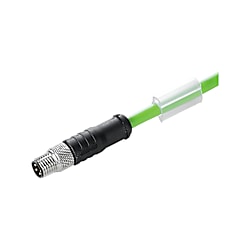 Datenleitung (konfektioniert) Kupfer, Einseitig offen, M8, Polzahl: 4, Stift, gerade, geschirmt 1160820050