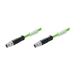 Datenleitung (konfektioniert) Kupfer, Verbindungsleitung, M8 / M8, Stift, gerade - Stift, gerade, geschirmt 1160931400