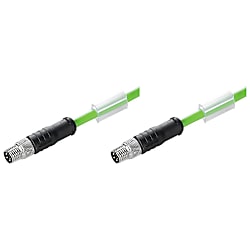 Datenleitung (konfektioniert) Kupfer, Verbindungsleitung, M8 / M8, Stift, gerade - Stift, gerade, geschirmt 1160934000