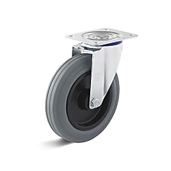 Swivel Castors with thermoplastic wheel, optical as with standard solid rubber wheels L-IL-STPK-200-K-3-GRAU