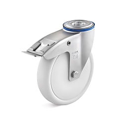 Swivel Castors with back hole and double stop L-IL-PPBL-080-K-1-DSN