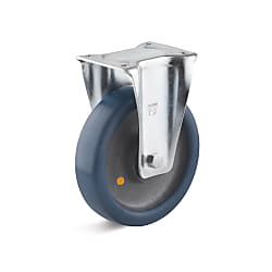 Fixed Castors with polyurethane wheel, approx. 95° Shore A B-HB-PUZG-250-K