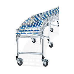 Flexible scissor roller conveyor, movable and height-adjustable 80405.3KU