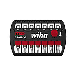 Wiha Bit Set BitBuddy® TY-Bit 49 mm Pozidriv, TORX® 7-tlg, 1/4" E6,3