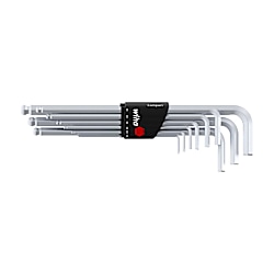 Wiha Stiftschlüssel Set im Compact Halter Sechskant-Kugelkopf, 9-tlg. mattverchromt