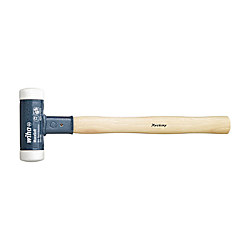 Wiha Schonhammer rückschlagfrei, sehr hart mit Hickory-Holzstiel, Rund-Schlagkopf 39008