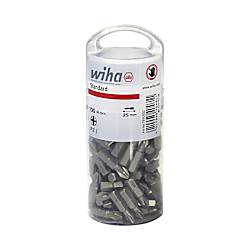 Wiha Boites d'embouts Standard 25 mm Pozidriv 100 pcs 1/4" C6,3 en assortiment