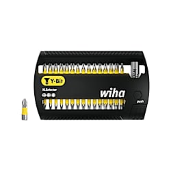 Wiha Jeu d'embouts XLSelector embout Y de 25 mm Phillips, Pozidriv, TORX® 1/4" C6,3