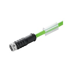 Cavo dati in rame (assemblato), connettore su un lato, M8, femmina, dritto, schermato 1301370050