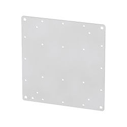 Piastra di montaggio (alloggiamento), preforata, acciaio inox 1.4301 (304), non trattata, argento 1257660000