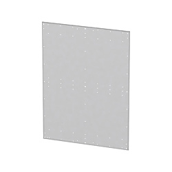 Piastra di montaggio (alloggiamento), preforata, acciaio inox 1.4301 (304), non trattata, argento 1257770000