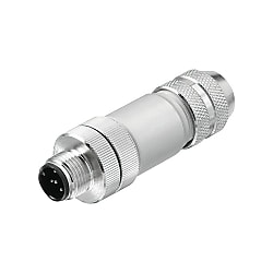 Connettore in metallo / dritto maschio M12