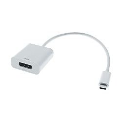 Maschio USB C a femmina porta display, bianco