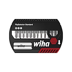 Wiha Set di inserti FlipSelector Standard 25 mm Phillips, Pozidriv, TORX® 13 pz, 1/4" C6,3