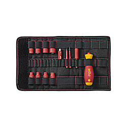 Wiha Giravite e inserto per chiave a tubo 1/4" set slimVario®, electric