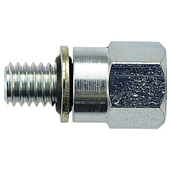 Hose connection fitting for nitrogen filling connection / flat cable interference protection