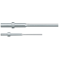 Ejecteurs tubulaires / tête cylindrique / position de la tête au choix / HSS / face usinée / diamètre de la pointe, longueur configurable