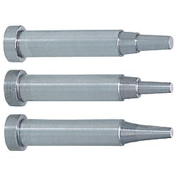 Konturkernstifte / zylindrisch / HSS, Werkzeugstahl / D, L 0,01mm / zweifach abgesetzt / konische Stirnform wählbar / konische Spitze