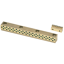 Sliding guide rails / copper alloy, steel / maintenance-free / 5mm stepped / hole spacing selectable