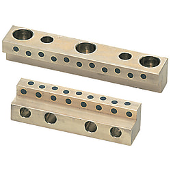Sliding guide rails / copper alloy / maintenance-free / stepped / dowel pin holes