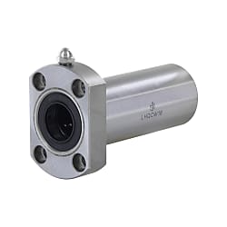 Linear ball bearings / round flange / grease nipple / steel / Double bushing LHQCW30L