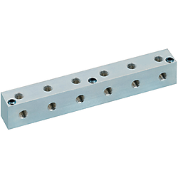 Verteilerblock / Luft-/Wasser-/Hydraulikverteilerblock – Ausführung mit T-förmigem Loch –