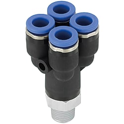 One-Touch Couplings / Manifold / Double Y-Shaped / Threaded DSLYL6-1