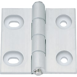 Flat hinges for construction profiles / cylindrical recesses, slotted holes / demountable / plastic bushing, slotted springs / extruded aluminium / MISUMI HHPSNA8-SET