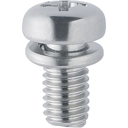 Cross-Head Pan Head Screw With Captive Washer - Single Item / Small Box, SW Built-in WSET4-8