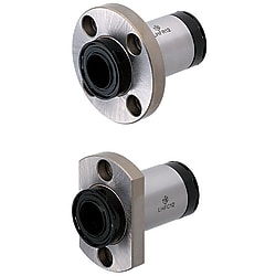 Linear ball bearings / flange selectable / steel / nickel-plated / lubricating LHFCM-MX12