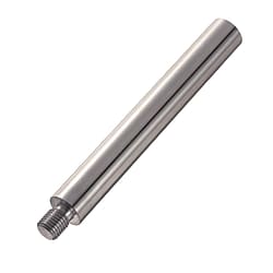 Linear shafts / material selectable / treatment selectable / stepped on one side / external thread / undercut / spanner flat