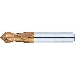 TS coated carbide chamfering end mill, 2-flute / short model