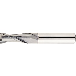 TiCN Coated Powdered High-Speed Steel Square End Mill, 2-Flute, Regular VPM-EM2R2.5