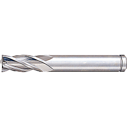 Powdered High-Speed Steel Square End Mill, 4-Flute / Short / Non-Coated Model PM-EM4S21