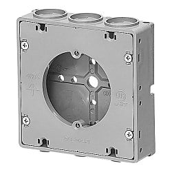 Recessed Square Outlet Box (Ultra Thin Type / With Flat Plaster Ring) CDO-4ASS122
