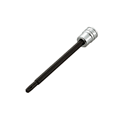 Long T Type Anti-Tamper Hexalobular Bit Socket (6.3 mm Insertion Angle)