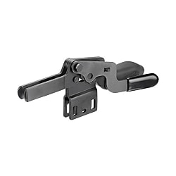6835BS Horizontal toggle clamp with safety latch, black 90712