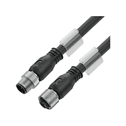 Copper Data Cable (Assembled), Connecting Line, M12 / M12, Pin, Straight - Socket, Straight, Shielded 1060130300