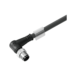 Copper Data Cable (Assembled), One End without Connector, M12, Pin, 90°, Shielded 1061971500