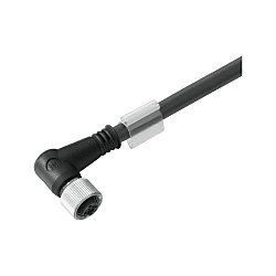 Copper Data Cable (Assembled), One End without Connector, M12, Socket, Angled, Shielded 1061983000