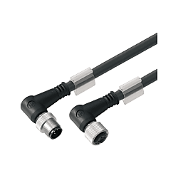 Copper Data Cable (Assembled), Connecting Line, M12 / M12, Pin, 90° - Socket 90°, Shielded 1062150030