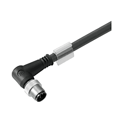 Copper Data Cable (Assembled), One End without Connector, M12, Pin, 90°, Shielded 1062170300