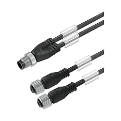Sensor-Actuator Adaptor Cable (Assembled), Connecting Line, M12 / M8, Twin Cabling, Socket, Straight 1466350150