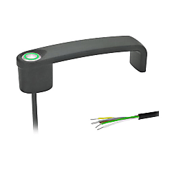Handgriffe / quadratische U-Form / Zinklegierung / beschichtet / Innengewinde / Taster / GN 422 422-ZD-T2-S-SW