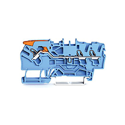 Morsettiera passante a 3 conduttori, con levetta e CAGE CLAMP a innesto 2102