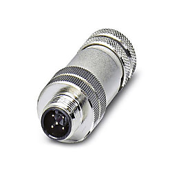 Bus system plug-in connector SACC, Plug straight M12, A-coded