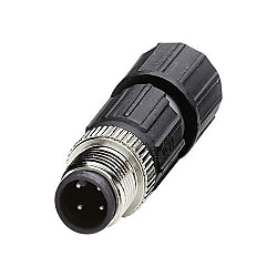 Field Attachable Plug Connector SACC, Plug straight M12