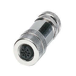 Field Attachable Plug Connector SACC, Socket straight M12, shielded