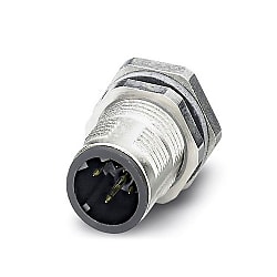 Bus system flat-type plug SACC-DSI, M12 SPEEDCON, D-coded, rear / screw mounting with M12 thread